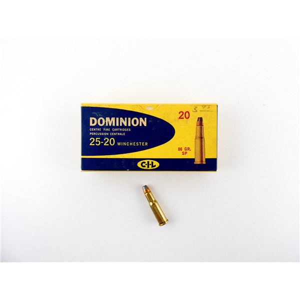 COLLECTIBLE DOMINION .25-20 WIN AMMO LOT