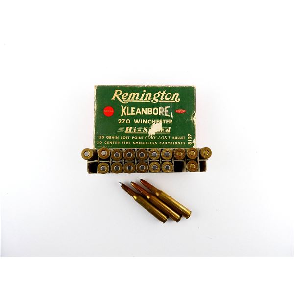 COLLECTIBLE ASSORTED REMINGTON AND DOMINION .270 WIN AMMO LOT