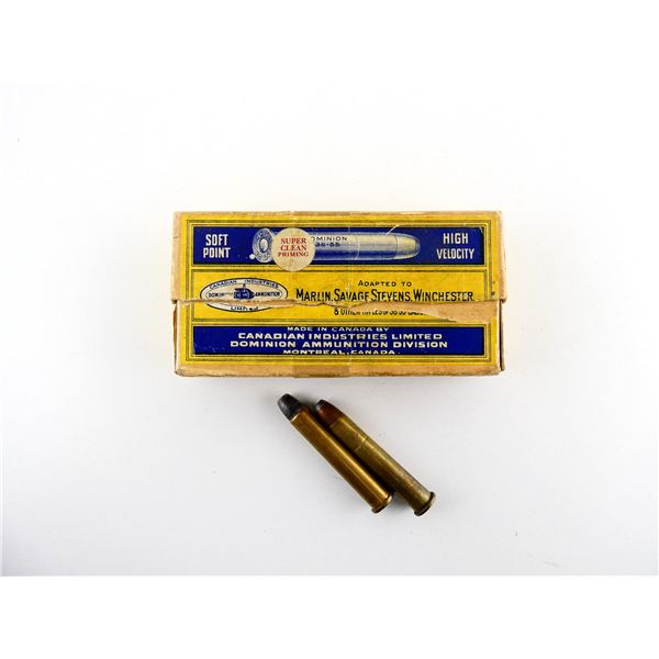 COLLECTIBLE DOMINION AND WESTERN .38-55 WIN AMMO LOT