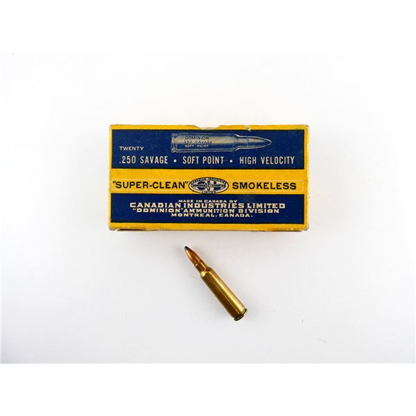 COLLECTIBLE DOMINION .250 SAV AMMO LOT