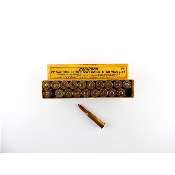 COLLECTIBLE DOMINION .22 SAV AMMO LOT