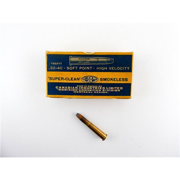 COLLECTIBLE DOMINION .32-40 WIN AMMO LOT