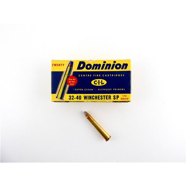 COLLECTIBLE DOMINION .32-40 WIN AMMO LOT