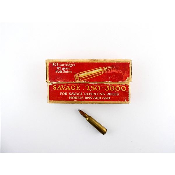 COLLECTIBLE ASSORTED SAVAGE .250-3000 SAV AMMO LOT