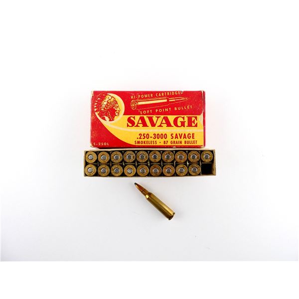 COLLECTIBLE SAVAGE .250-3000 SAV AMMO LOT