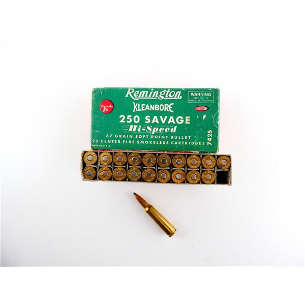 COLLECTIBLE REMINGTON .250 SAV AMMO LOT