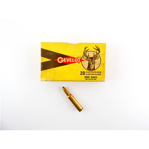 COLLECTIBLE GEVELOT .300 SAV AMMO LOT