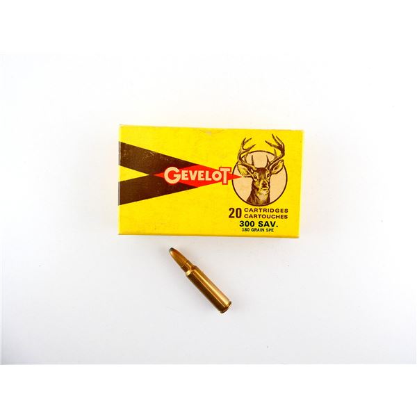 COLLECTIBLE GEVELOT .300 SAV AMMO LOT