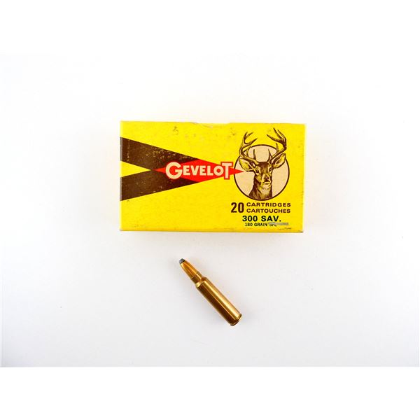 COLLECTIBLE GEVELOT .300 SAV AMMO LOT