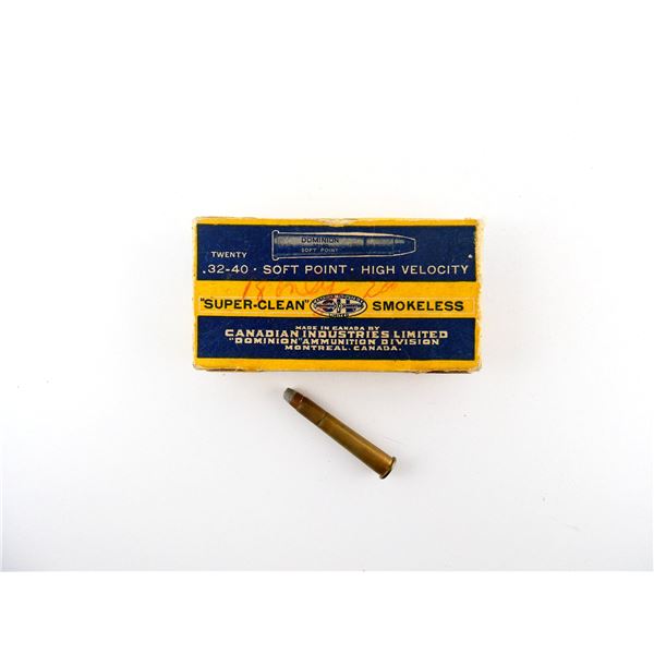 COLLECTIBLE DOMINION .32-40 WIN AMMO LOT