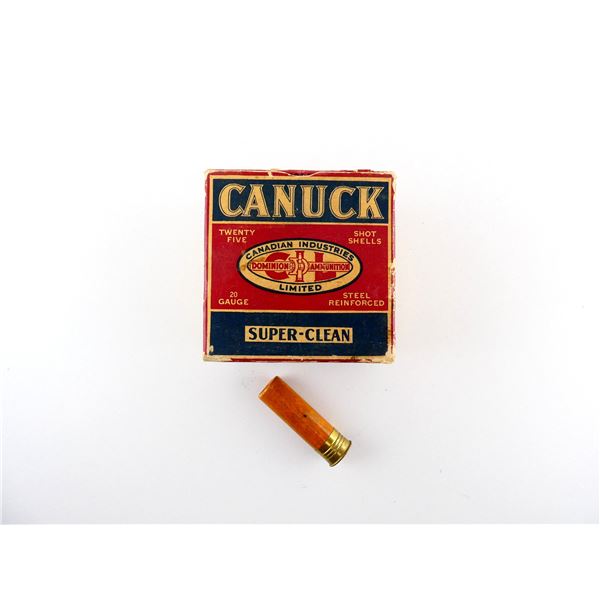 COLLECTIBLE CIL CANUCK 20 GAUGE 2 1/2" SHOR SHELL AMMO LOT