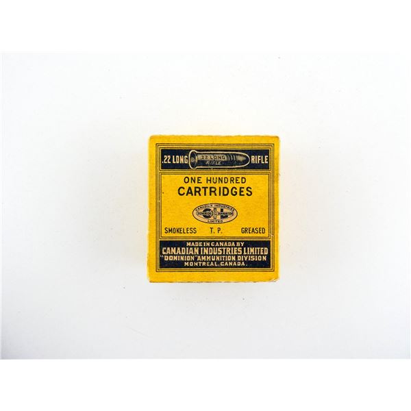 COLLECTIBLE DOMINION .22 LONG AMMO LOT