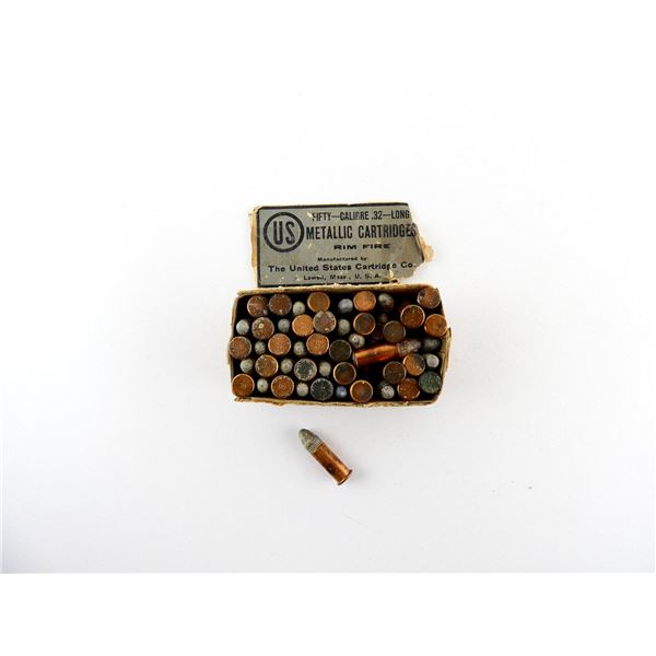 COLLECTIBLE US METALLIC .32 LONG RF AMMO LOT
