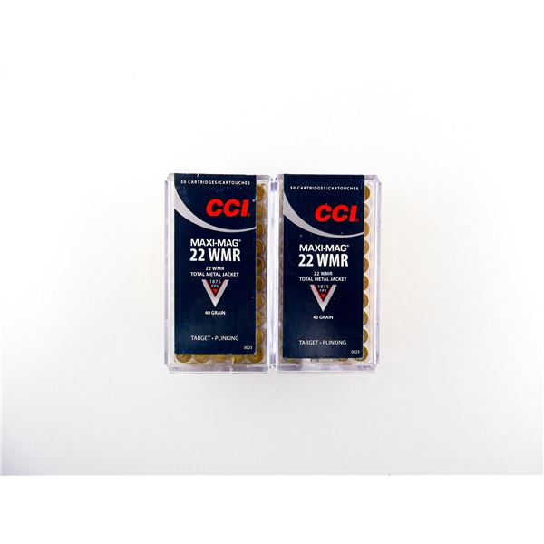 CCI MAXI-MAG .22 WMR AMMO LOT