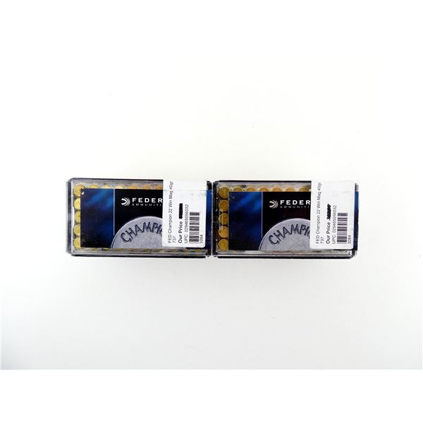 FEDERAL CHAMPION .22 WIN MAG AMMO LOT