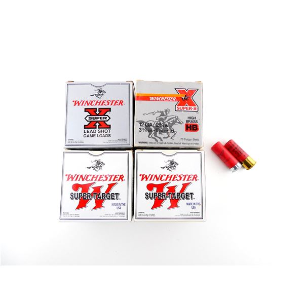 ASSORTED 12 GAUGE 2 3/4" SHOT SHELL AMMO LOT