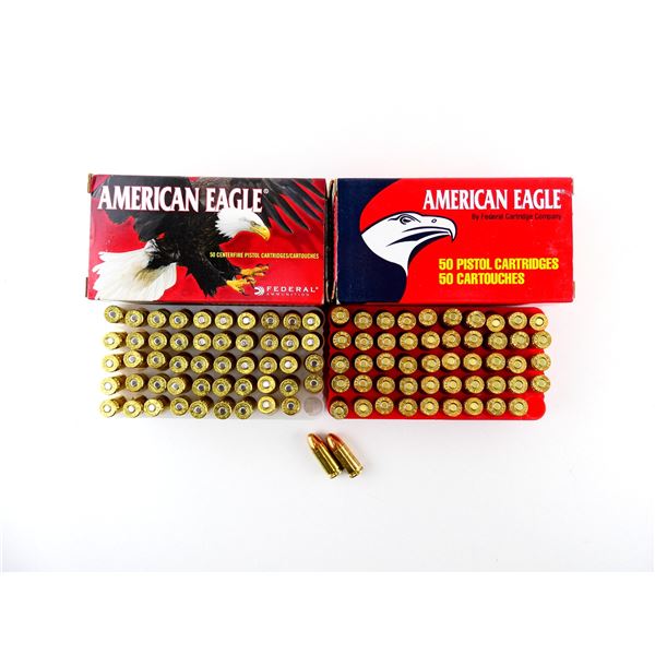 FEDERAL AMERICAN EAGLE 9MM LUGER AMMO LOT