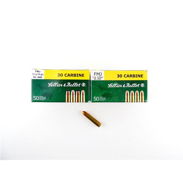 SELLIER & BELLOT .30 CARBINE AMMO LOT