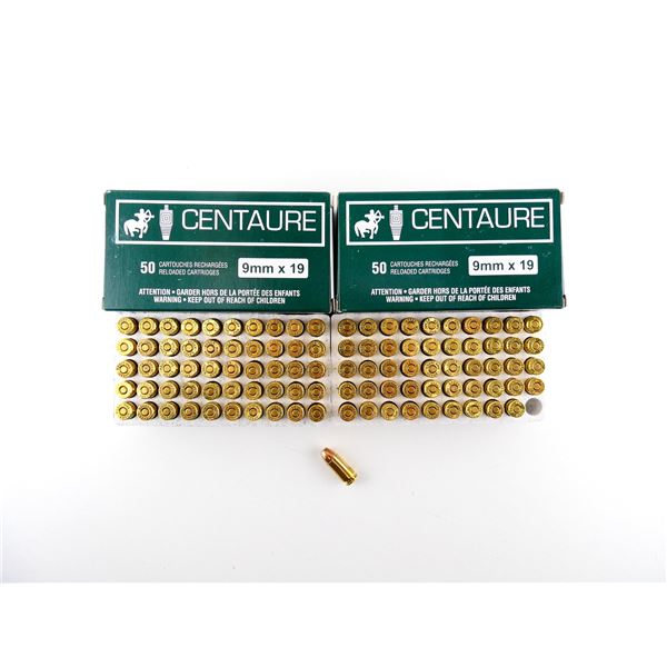 CENTAURE FACTORY RELOADED 9X19MM AMMO LOT