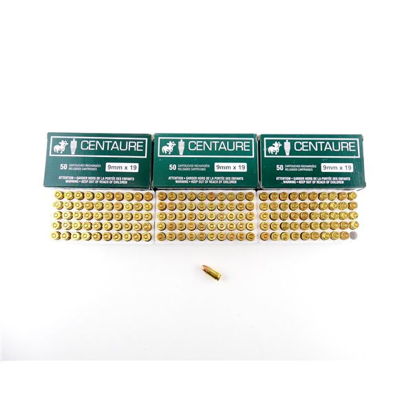 CENTAURE FACTORY RELOADED 9X19MM AMMO LOT