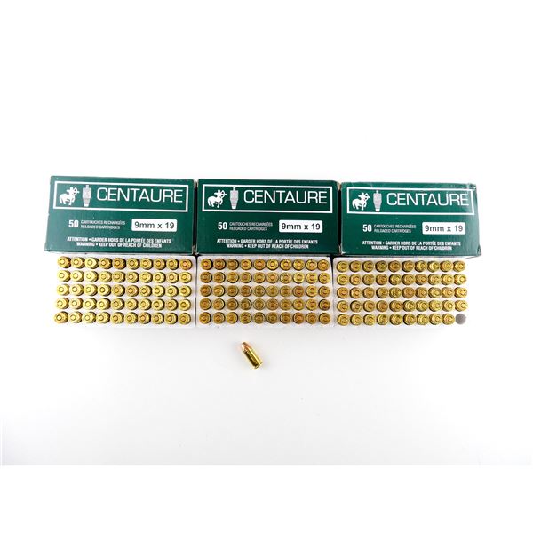 CENTAURE FACTORY RELOADED 9X19MM AMMO LOT