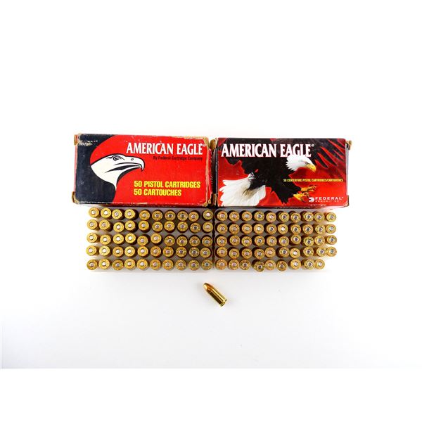 FEDERAL AMERICAN EAGLE 9MM LUGER AMMO LOT