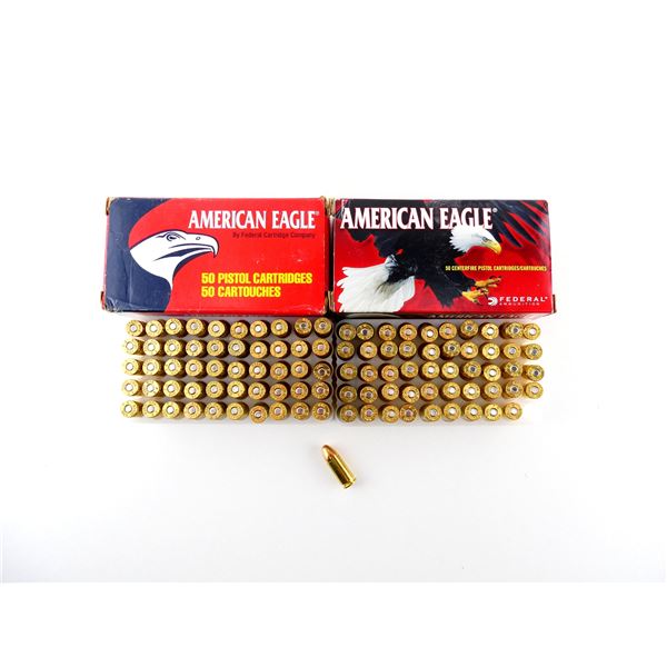 FEDERAL AMERICAN EAGLE 9MM LUGER AMMO LOT