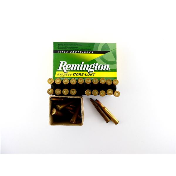 REMINGTON .30-06 SPRG / IMPERIAL .303 BR AMMO AND NON-PRIMED BRASS CASES LOT