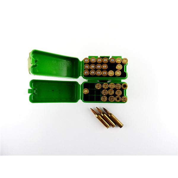 ASSORTED .243 WIN AMMO AND NON-PRIMED BRASS CASES LOT