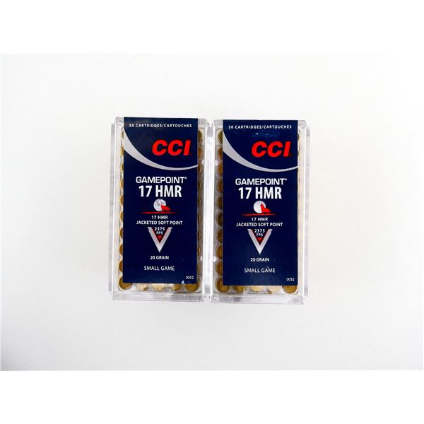 CCI GAMEPOINT .17 HMR AMMO LOT