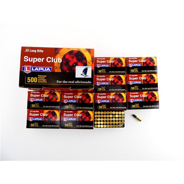 LAPUA SUPER CLUB .22 LR AMMO LOT