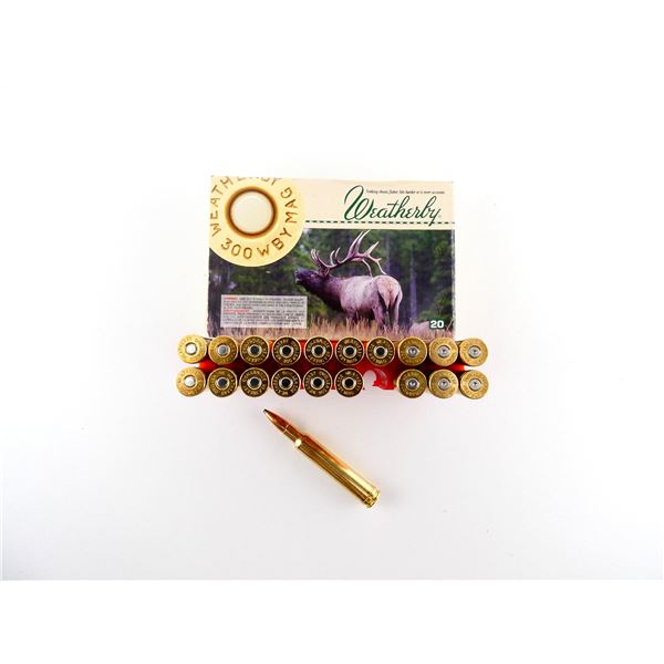 WEATHERBY .300 WBY MAGNUM AMMO AND NON-PRIMED BRASS CASES LOT