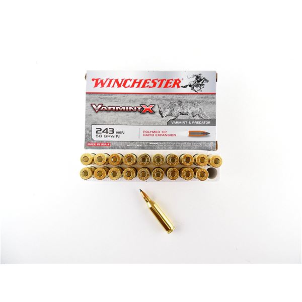 WINCHESTER VARMINT X .243 WIN AMMO LOT