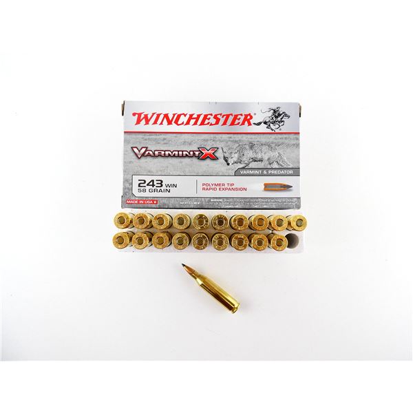 WINCHESTER VARMINT X .243 WIN AMMO LOT