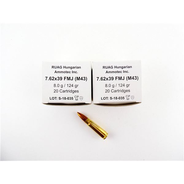 RUAG 7.62X39MM M43 AMMO LOT