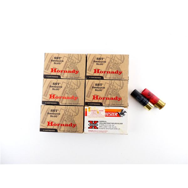 ASSORTED HORNADY AND WINCHESTER 12 GAUGE 2 3/4' SHOT SHELL AMMO LOT