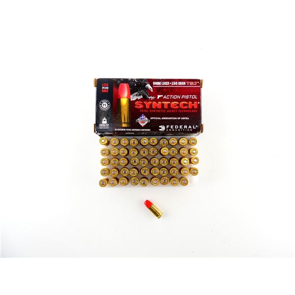 FEDERAL SYNTECH 9MM LUGER AMMO LOT