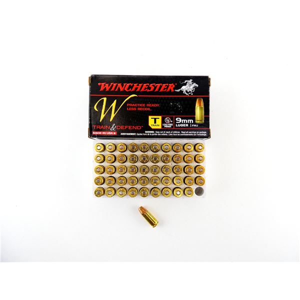 WINCHESTER TRAIN & DEFEND 9MM LUGER AMMO LOT