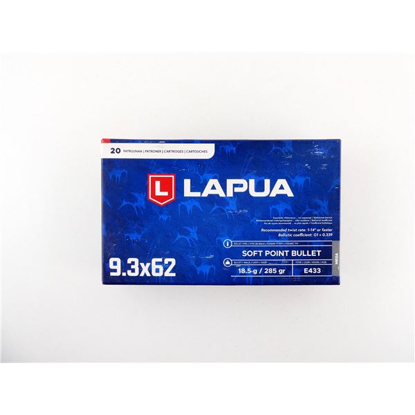 LAPUA 9.3X62MM AMMO LOT
