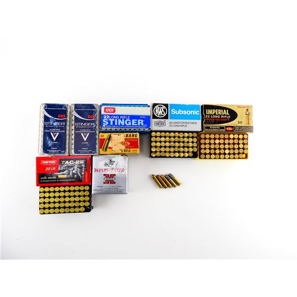 ASSORTED .22 LR AMMO LOT