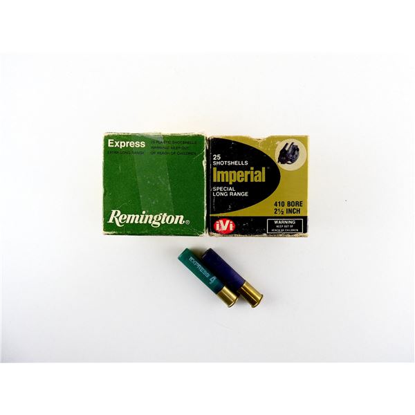 ASSORTED REMINGTON AND IMPERIAL .410 GAUGE 2 1/2" SHOT SHELL AMMO LOT