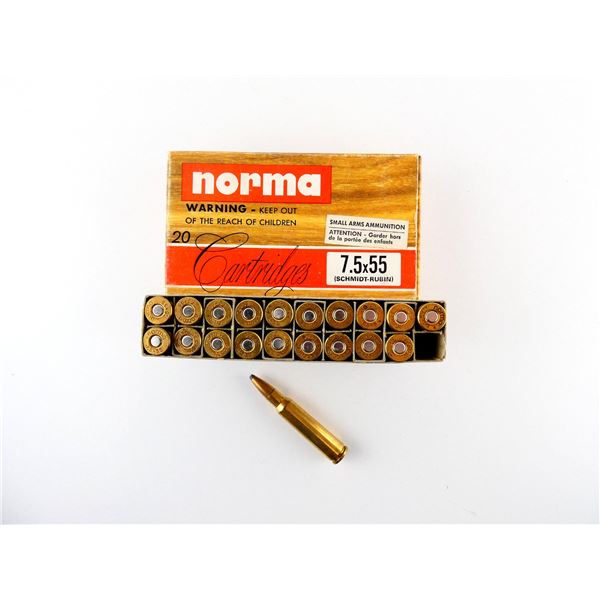 NORMA 7.5X554MM SCHMIDT-RUBIN AMMO LOT