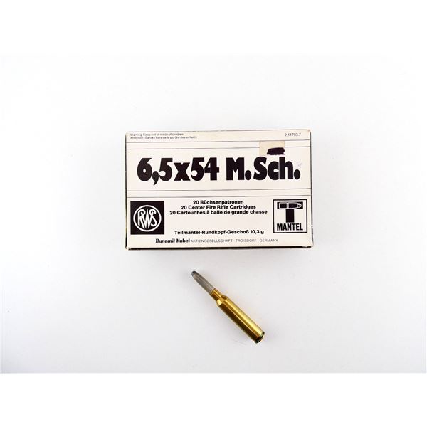 RWS 6.5X54 MANNLICHER-SCHOENAUER AMMO LOT