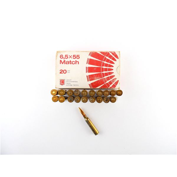 LAPUA 6.5X55MM SWEDISH MATCH AMMO LOT