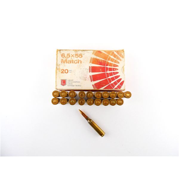 LAPUA 6.5X55MM SWEDISH MATCH AMMO LOT