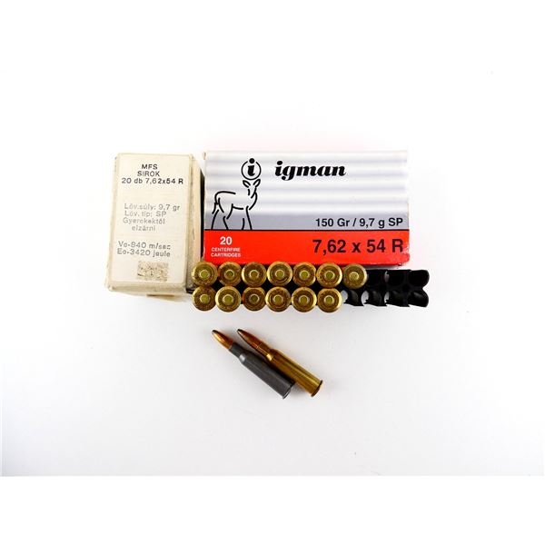 ASSORTED MFS AND IGMAN 7.62X54R AMMO LOT