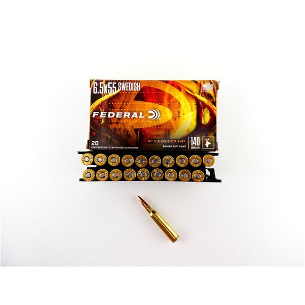 FEDERAL FUSION 6.5X55 SWEDISH AMMO LOT