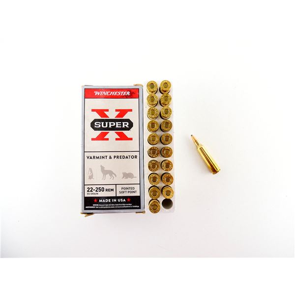 WINCHESTER .22-250 REM AMMO LOT