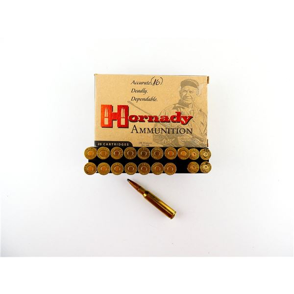 HORNADY 7X57MM AMMO AND NON-PRIMED BRASS CASES LOT