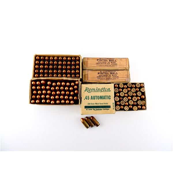 ASSORTED WWII / COLD WAR U.S. MILITARY .45 ACP AMMO LOT